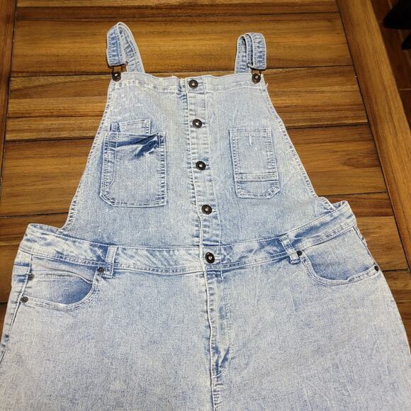 Highway Jeans Denim Ladies Overalls w/ Full Button Front - Size 22 - Picture 2 of 6